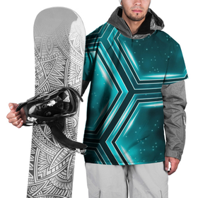 Накидка на куртку 3D с принтом Космические соты в Курске, 100% полиэстер |  | 3d | 3д | cell | hexagon | гексагон | космические | сотовые | соты | шестигранники | ячейки