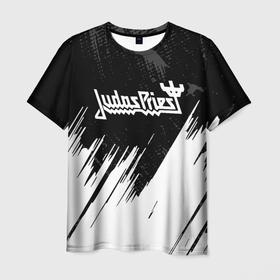 Мужская футболка 3D с принтом Judas Priest | metal в Курске, 100% полиэфир | прямой крой, круглый вырез горловины, длина до линии бедер | judas priest | metal | rock | группы | метал | музыка | рок | хард рок | хэви метал