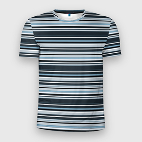 Мужская футболка 3D Slim с принтом Горизонтальные синие, голубые, белые полосы , 100% полиэстер с улучшенными характеристиками | приталенный силуэт, круглая горловина, широкие плечи, сужается к линии бедра | blue | horizontal | horizontal stripes | light blue | lines | retro | striped | stripes | strokes | white | белые | геометрический | горизонталь | горизонтальные полосы | линии | минимализм | полосатый | полосы | простой | ретро | синий | синий 