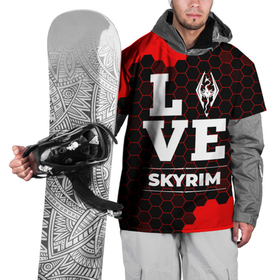 Накидка на куртку 3D с принтом Skyrim Love Классика в Екатеринбурге, 100% полиэстер |  | 