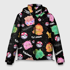 Мужская зимняя куртка 3D с принтом Аниме: Pokemon в Тюмени, верх — 100% полиэстер; подкладка — 100% полиэстер; утеплитель — 100% полиэстер | длина ниже бедра, свободный силуэт Оверсайз. Есть воротник-стойка, отстегивающийся капюшон и ветрозащитная планка. 

Боковые карманы с листочкой на кнопках и внутренний карман на молнии. | bulbasaur | pikachu | pok ball | pokemon | pokemon go | psyduck | бульбазавр | мисти | пикачу | покебол | покемон | покемоны | псайдак
