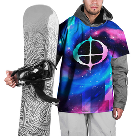 Накидка на куртку 3D с принтом Ozzy Osbourne Неоновый Космос , 100% полиэстер |  | 
