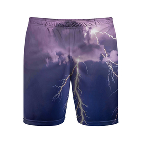 Мужские шорты спортивные с принтом Разряд молний над океаном в Тюмени,  |  | element | lightning | nature | ocean | storm | storm cloud | гроза | молнмя | океан | природа | стихия | туча
