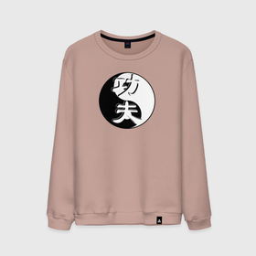 Мужской свитшот хлопок с принтом Кунг фу логотип на фоне знака ИНЬ ЯНЬ , 100% хлопок |  | Тематика изображения на принте: kung fu | боевое исскуство | знак | инь янь | китайские иероглифы | кунг фу | кунгфу | чернобелое