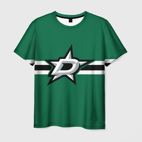 Мужская футболка 3D с принтом Даллас Старз форма в Кировске, 100% полиэфир | прямой крой, круглый вырез горловины, длина до линии бедер | dallas stars | nhl | даллас старз | нхл | хоккей