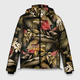 Мужская зимняя куртка 3D с принтом райский сад цветы и фрукты в Тюмени, верх — 100% полиэстер; подкладка — 100% полиэстер; утеплитель — 100% полиэстер | длина ниже бедра, свободный силуэт Оверсайз. Есть воротник-стойка, отстегивающийся капюшон и ветрозащитная планка. 

Боковые карманы с листочкой на кнопках и внутренний карман на молнии. | 3d | berries | flower | flowers | garden | garden of paradise | greenery | nature | paradise | plants | tree | trees | watermelon | арбуз | дерево | деревья | зелень | листья | природа | рай | райский сад | растения | сад | цветок | цветы | ягоды