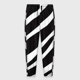 Мужские брюки 3D с принтом анималистичный рисунок зебра в Екатеринбурге, 100% полиэстер | манжеты по низу, эластичный пояс регулируется шнурком, по бокам два кармана без застежек, внутренняя часть кармана из мелкой сетки | Тематика изображения на принте: animal | animalistic | animals | black | black and white | bw | stripes | white | zebra | zebra stripes | анималистичный | белый | животное | животные | звери | зверь | зебра | полосы | полосы зебры | чб | черно белый | чернобелый | черный