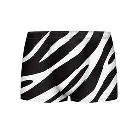 Мужские трусы 3D с принтом анималистичный рисунок зебра в Санкт-Петербурге, 50% хлопок, 50% полиэстер | классическая посадка, на поясе мягкая тканевая резинка | animal | animalistic | animals | black | black and white | bw | stripes | white | zebra | zebra stripes | анималистичный | белый | животное | животные | звери | зверь | зебра | полосы | полосы зебры | чб | черно белый | чернобелый | черный