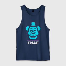 Мужская майка хлопок с принтом Символ FNAF в неоновых цветах в городе Новоалтайск, 100% хлопок |  | Тематика изображения на принте: 