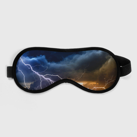 Маска для сна 3D с принтом Разряд молнии в грозовом небе в Тюмени, внешний слой — 100% полиэфир, внутренний слой — 100% хлопок, между ними — поролон |  | element | lightning | neon | sky | storm | storm cloud | гроза | молния | небо | неон | стихия | туча
