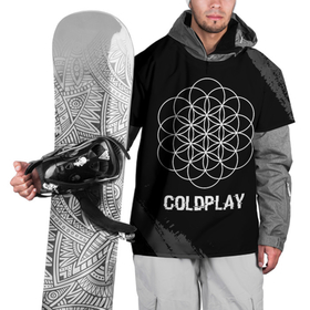 Накидка на куртку 3D с принтом Coldplay Glitch на темном фоне , 100% полиэстер |  | 