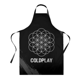 Фартук 3D с принтом Coldplay Glitch на темном фоне в Курске, 100% полиэстер | общий размер — 65 х 85 см, ширина нагрудника — 26 см, горловина — 53 см, длина завязок — 54 см, общий обхват в поясе — 173 см. Принт на завязках и на горловине наносится с двух сторон, на основной части фартука — только с внешней стороны | 