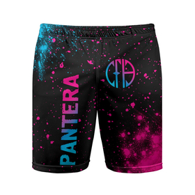 Мужские шорты спортивные с принтом Pantera Neon Gradient ,  |  | 