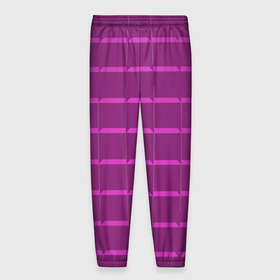 Мужские брюки 3D с принтом Сиреневая блестящая клетка в Санкт-Петербурге, 100% полиэстер | манжеты по низу, эластичный пояс регулируется шнурком, по бокам два кармана без застежек, внутренняя часть кармана из мелкой сетки | 3д | клетка | полоска | сиреневый | фиолетовый