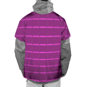 Накидка на куртку 3D с принтом Сиреневая блестящая клетка в Кировске, 100% полиэстер |  | Тематика изображения на принте: 3д | клетка | полоска | сиреневый | фиолетовый