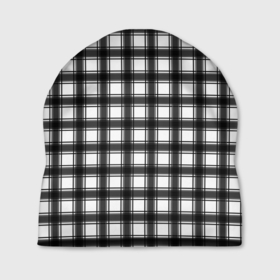 Шапка 3D с принтом Black and white trendy checkered pattern в Санкт-Петербурге, 100% полиэстер | универсальный размер, печать по всей поверхности изделия | black and white | checkered pattern | trendy | в клетку | геометрический узор | клетчатый узор | модный | черно белая клетка