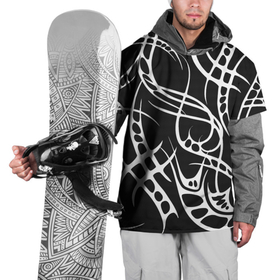 Накидка на куртку 3D с принтом Карбон с узорами в Кировске, 100% полиэстер |  | Тематика изображения на принте: carbon | абстракция | карбон | тату | текстура карбона | узоры