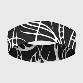 Повязка на голову 3D с принтом Карбон с узорами в Кировске,  |  | Тематика изображения на принте: carbon | абстракция | карбон | тату | текстура карбона | узоры