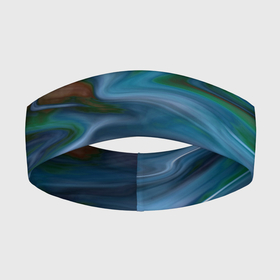 Повязка на голову 3D с принтом Сине зеленый абстрактный размытый узор в Белгороде,  |  | abstract pattern | blue | абстрактный узор | оттенки синего | пятна | размытый фон