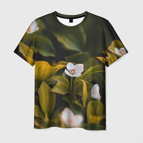 Мужская футболка 3D с принтом цветы колокольчик   весна в Новосибирске, 100% полиэфир | прямой крой, круглый вырез горловины, длина до линии бедер | весна | дача | летние цветы | летняя | лето | паттерн | розы | сад | свежесть | текстуры | узор | цветы