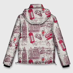 Мужская зимняя куртка 3D с принтом OLD LONDON в Петрозаводске, верх — 100% полиэстер; подкладка — 100% полиэстер; утеплитель — 100% полиэстер | длина ниже бедра, свободный силуэт Оверсайз. Есть воротник-стойка, отстегивающийся капюшон и ветрозащитная планка. 

Боковые карманы с листочкой на кнопках и внутренний карман на молнии. | big ben | british | city | english | europe | kingdom | red | retro | tourism | travel | uk | vintage | английский | биг бен | британский | великобритания | винтажный | город | европа | классика | королевство | красный | лондон | путешествия | р