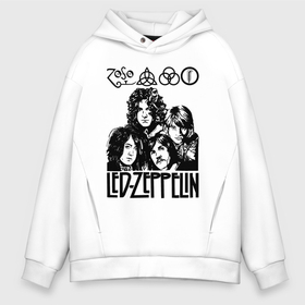 Мужское худи Oversize хлопок с принтом Led Zeppelin Black в Санкт-Петербурге, френч-терри — 70% хлопок, 30% полиэстер. Мягкий теплый начес внутри —100% хлопок | боковые карманы, эластичные манжеты и нижняя кромка, капюшон на магнитной кнопке | british | england | folk | hardcore | hardrock | led zeppelin | metal | music | punk | retro | rock | usa | гранж | джимми пейдж | лед цеппелин | метал | музыка | панк | ретро | роберт плант | рок | сша | фолк