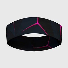 Повязка на голову 3D с принтом Неоновые Плиты в Кировске,  |  | абстракция | винтаж | неон | плиты | розовый