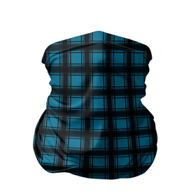 Бандана-труба 3D с принтом Black and blue plaid , 100% полиэстер, ткань с особыми свойствами — Activecool | плотность 150‒180 г/м2; хорошо тянется, но сохраняет форму | Тематика изображения на принте: black and blue | plaid | plaid pattern | клетка | клетчатый узор | синий | черный | шотландка