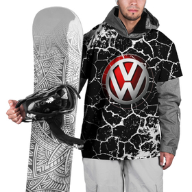Накидка на куртку 3D с принтом Volkswagen Трещины , 100% полиэстер |  | volkswagen | автомобиль | немцы | трещины | фольксваген