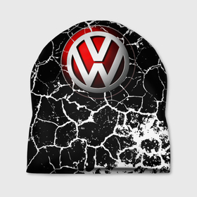 Шапка 3D с принтом Volkswagen Трещины в Тюмени, 100% полиэстер | универсальный размер, печать по всей поверхности изделия | volkswagen | автомобиль | немцы | трещины | фольксваген