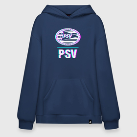 Худи SuperOversize хлопок с принтом PSV FC в стиле Glitch в Курске, 70% хлопок, 30% полиэстер, мягкий начес внутри | карман-кенгуру, эластичная резинка на манжетах и по нижней кромке, двухслойный капюшон
 | 