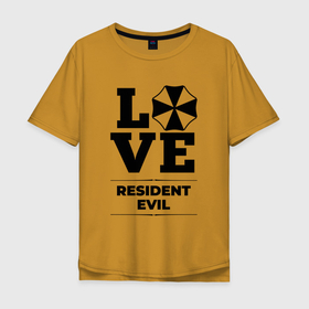 Мужская футболка хлопок Oversize с принтом Resident Evil Love Classic в Кировске, 100% хлопок | свободный крой, круглый ворот, “спинка” длиннее передней части | Тематика изображения на принте: 