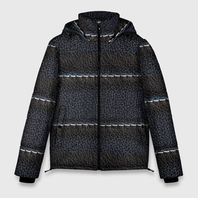 Мужская зимняя куртка 3D с принтом Прошитая кожа в Белгороде, верх — 100% полиэстер; подкладка — 100% полиэстер; утеплитель — 100% полиэстер | длина ниже бедра, свободный силуэт Оверсайз. Есть воротник-стойка, отстегивающийся капюшон и ветрозащитная планка. 

Боковые карманы с листочкой на кнопках и внутренний карман на молнии. | кожа | кожаная | кожанка | кожаный | паттерн | прошитая кожа | текстура