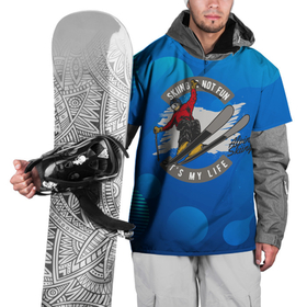 Накидка на куртку 3D с принтом Лыжи   не развлечение,  лыжи   жизнь в Тюмени, 100% полиэстер |  | зима | лыжи | лыжник | лыжный спорт | снег | спорт | спортсмен
