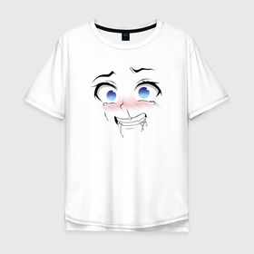Мужская футболка хлопок Oversize с принтом Самое смешное ахегао в Курске, 100% хлопок | свободный крой, круглый ворот, “спинка” длиннее передней части | Тематика изображения на принте: 