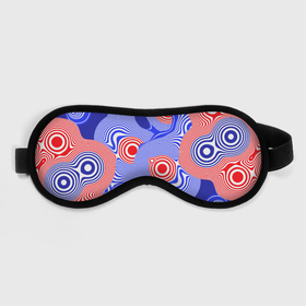 Маска для сна 3D с принтом Сине красная психоделика в Тюмени, внешний слой — 100% полиэфир, внутренний слой — 100% хлопок, между ними — поролон |  | abstraction | абстракция | волны | круги | психоделика