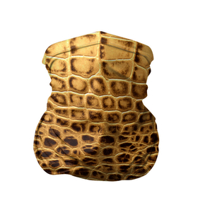 Бандана-труба 3D с принтом Крокодиловая кожа   окрас в Тюмени, 100% полиэстер, ткань с особыми свойствами — Activecool | плотность 150‒180 г/м2; хорошо тянется, но сохраняет форму | кожа | кожа крокодила | кожаная | кожаное | кожаный | крокодил | крокодиловая кожа | паттерн | текстура
