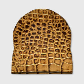 Шапка 3D с принтом Крокодиловая кожа   окрас в Белгороде, 100% полиэстер | универсальный размер, печать по всей поверхности изделия | кожа | кожа крокодила | кожаная | кожаное | кожаный | крокодил | крокодиловая кожа | паттерн | текстура