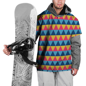 Накидка на куртку 3D с принтом Калейдоскоп   цветные треугольники в Петрозаводске, 100% полиэстер |  | абстрактные | абстракция | геометрия | классика | классические | нейтральные | спокойные | узор | узоры