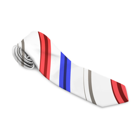 Галстук 3D с принтом Волнистая диагональ триколор российского флага в Курске, 100% полиэстер | Длина 148 см; Плотность 150-180 г/м2 | геометрия | диагональ | патриотизм | россия | триколор | флаг