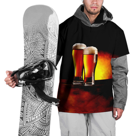 Накидка на куртку 3D с принтом Пивасик с Пенкой , 100% полиэстер |  | Тематика изображения на принте: бокалы | дым | напиток | прикольные картинки