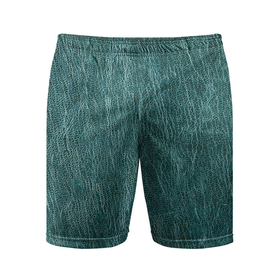 Мужские шорты спортивные с принтом Зелёная кожа ,  |  | зелёная кожа | кожа | кожаная | кожаное | кожаный | паттерн | текстура