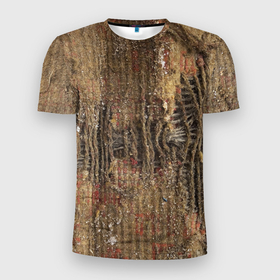 Мужская футболка 3D Slim с принтом Хайповая грязная рванина в Санкт-Петербурге, 100% полиэстер с улучшенными характеристиками | приталенный силуэт, круглая горловина, широкие плечи, сужается к линии бедра | fashion | hype | rag | underground | андеграунд | мода | рваньё | хайп