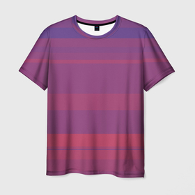 Мужская футболка 3D с принтом Закатные линии в Екатеринбурге, 100% полиэфир | прямой крой, круглый вырез горловины, длина до линии бедер | бирюзовый | вечер | геометрия | закат | лазурный | лиловый | линии | море | морская волна | морской | небесный | розовый | сине зеленый | сиреневый