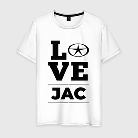 Мужская футболка хлопок с принтом JAC Love Classic в Новосибирске, 100% хлопок | прямой крой, круглый вырез горловины, длина до линии бедер, слегка спущенное плечо. | 