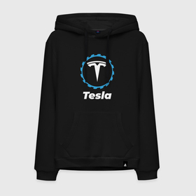 Мужская толстовка хлопок с принтом Tesla в стиле Top Gear в Санкт-Петербурге, френч-терри, мягкий теплый начес внутри (100% хлопок) | карман-кенгуру, эластичные манжеты и нижняя кромка, капюшон с подкладом и шнурком | 