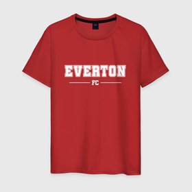 Мужская футболка хлопок с принтом Everton Football Club Классика в Санкт-Петербурге, 100% хлопок | прямой крой, круглый вырез горловины, длина до линии бедер, слегка спущенное плечо. | 
