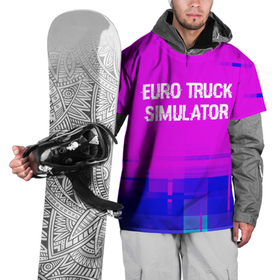 Накидка на куртку 3D с принтом Euro Truck Simulator Glitch Text Effect в Тюмени, 100% полиэстер |  | euro truck simulator | glitch | logo | евро трак симулятор | игра | игры | краска | лого | логотип | символ | спрей