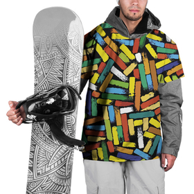 Накидка на куртку 3D с принтом Летний паттерн из разноцветных мелков в Санкт-Петербурге, 100% полиэстер |  | Тематика изображения на принте: abstraction | color | fashion | pattern | summer | абстракция | лето | мода | паттерн | цвет