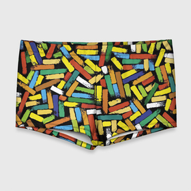 Мужские купальные плавки 3D с принтом Летний паттерн из разноцветных мелков в Екатеринбурге, Полиэстер 85%, Спандекс 15% |  | abstraction | color | fashion | pattern | summer | абстракция | лето | мода | паттерн | цвет